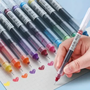 10-Pack Of Quick-Drying Color Neutral Ballpoint Pens - 0.5mm Needle Carbon Pens - Perfect For Students!