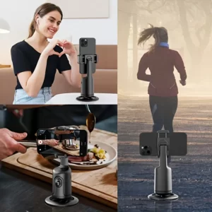 Auto Tracking Phone Holder, Auto Face Tracking Tripod, Portable All-in-one Smart Selfie Stick 360 Rotation Fast Face & Object Tracking Cameraman Robot Mount For Phone Video Vlog Live Streaming